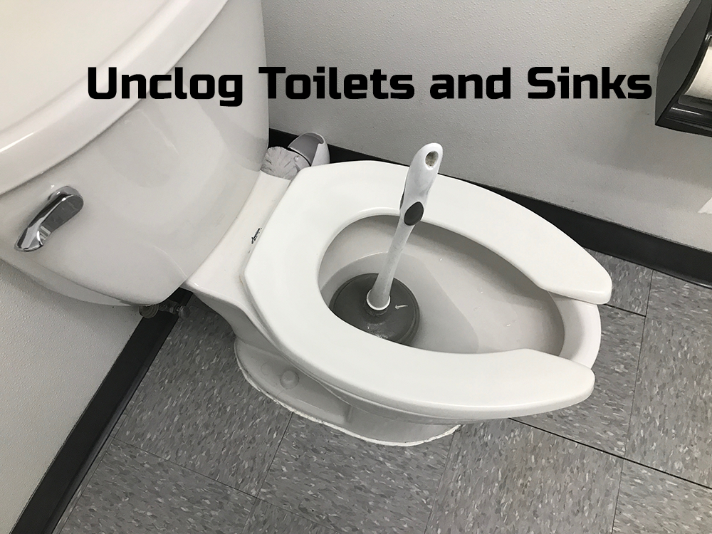 unclog toilets and sinks